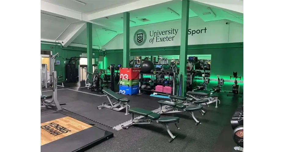 Fitness equipment inside the gym at St Luke's Sports Centre